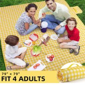 Ultrasonic machine washable foldable rimmed picnic blanket Xl 79" *79"