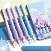 Color Morandi gel pen creative macaron color student marker pen soft rubber sheath pen 5pcs