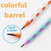 Grooves HB Pencils Colorful Barrel Pencil student use writing pencil with Dipping