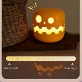 Cute Pumpkin Night Light USB Rechargeable Touch Sleeping Lamp Holiday