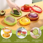 2pcs Silicone Material Fruit and Vegetable Preservation Box, Small and Cute Fruit Storage Containers for Fridge