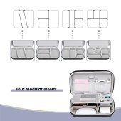 EVA Electronics Organizer Family Cable Bag Hard Shell Tech Case for Chargers and Cords Electronic Storage Bag with Handle