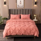 Handmade Queen Bedding Set Twisted Comforter Cover Pillow Shams Quilts Cover Stylish Could-like Duvet Cover Set