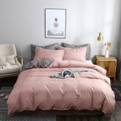 Solid Bed set Quilt Cover and Pillowcse set Covers Home  Colorful Stain Luxury Bedding Set