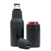 Vacuum Insulated Double Walled Stainless Steel Can Cooler Beer Bottle Cooler with Beer Opener
