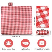 Ultrasonic machine washable foldable rimmed picnic blanket Xl 79" *79"