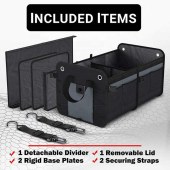 Polyester Folded Extended Car Trunk Organizer Portable Trunk Storage Box and Containers