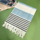 Fashionable Stripe Turkish Towel Cotton Beach Towel for Traveling Gift Beach Use Sand Free Beach Towel