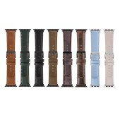 Genuine Luxury Leather Strap for Apple Watch Handmade Vintage Leather Band for iWatch series 8 7 6 5