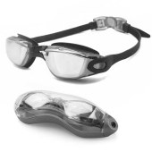 UV Protection Unisex Mirrored Anti-Fog Swimming Goggles