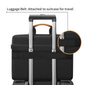 14/15.6 Inch Classic Briefcase Water-Resistant Computer Case Portable Office Carrying Bag With Shoulder Strap Trolley Bag