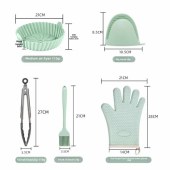 Set of 5-Silicone Air Fryer Baking Trays Baking Set