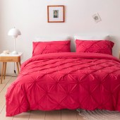 Handmade Queen Bedding Set Twisted Comforter Cover Pillow Shams Quilts Cover Stylish Could-like Duvet Cover Set
