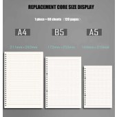 Loose leaf notebooks Binder A4 A5 B5 removable notebook for student loose-leaf notebook pp cover subject journal