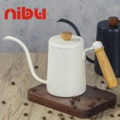 NIBU Pour Over Maker Drip Pot With Wooden Handle Jug Hand Brew Coffee Pot Gooseneck Coffee Kettle