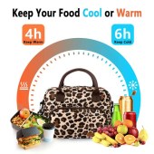 Large Capacity Insulated Lunch Bag - Portable & Foldable Oxford Cloth Tote for All Ages, Perfect Christmas Gift