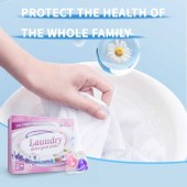 Eco-friendly 3in1 Laundry Detergent Pods 30 Count Superior Cleaning Power Stain Remover  Lavender Vanilla Scent Wash Capsules
