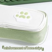 Large Capacity Multilayer Pen Bag with Cat Paw Print Middle Primary School Student Pencil Case Stationery Box