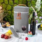 Portable Insulated Wine Bag, Oxford Cloth Champagne Cooler Bag, 8L Capacity Picnic Tote for Outdoor Wine, Beer, or Beverage Storage