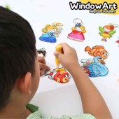 Glass Paint Glue 3D Art Paint Pen For Kids Hot Sell DIY Set Non-toxic Window Glue (2 pack)