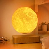 Home Decor Levitating Moon Magnetic Levitation Lamp LED 3D Printed Luna Night Light