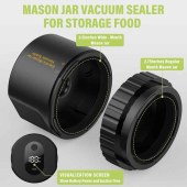 KZ-80 Mason Jar Vacuum Sealing Machine Kit with Regular and Wide-mouth Lids, for Handheld Fresh Food Preservation