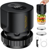 KZ-80 Mason Jar Vacuum Sealing Machine Kit with Regular and Wide-mouth Lids, for Handheld Fresh Food Preservation
