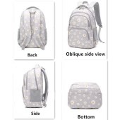 Nylon Fabric 3 PCS School Bags Set Water Proof Book Bag With Lunch Bag Pencil Case