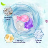 Eco-friendly 3in1 Laundry Detergent Pods 30 Count Superior Cleaning Power Stain Remover  Lavender Vanilla Scent Wash Capsules