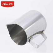 NIBU Wholesale Latte Art Coffee Pitcher Cup Set Thermometer Milk Jug Stainless Steel Pot Frothing Espresso Cappuccino Coffee Milk Jug