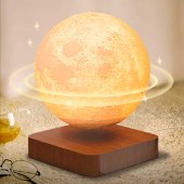 Home Decor Levitating Moon Magnetic Levitation Lamp LED 3D Printed Luna Night Light