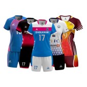 Oem Wholesale High Quality Custom-made Sublimated Girls Team Volleyball Jerseys Set Women Full Volleyball Uniform Designs