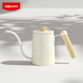 NIBU Pour Over Maker Drip Pot With Wooden Handle Jug Hand Brew Coffee Pot Gooseneck Coffee Kettle