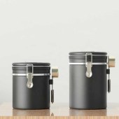 NIBU Hot Sale Vacuum Sealed Storage Coffee Beans Airtight Canister Metal Coffee Container With Exhaust Valve