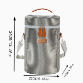 Portable Insulated Wine Bag, Oxford Cloth Champagne Cooler Bag, 8L Capacity Picnic Tote for Outdoor Wine, Beer, or Beverage Storage