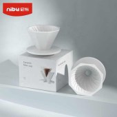 Nibu V Shape Hand Brewing Coffee Strainer Drip Cup Filter Ceramic Pour Over Stand Coffee Dripper