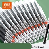 Straight liquid gel pen quick-drying black writing pen for middle school office supplies signature pen