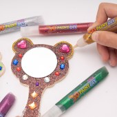 5 Colors 3D Multi-function Magic Foam Art Paint Children DIY Fun Fluffy Pen Creative Expansion Three-dimensional Painting Pen (2 pack)