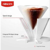 Nibu V Shape Hand Brewing Coffee Strainer Drip Cup Filter Ceramic Pour Over Stand Coffee Dripper