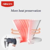 Nibu V Shape Hand Brewing Coffee Strainer Drip Cup Filter Ceramic Pour Over Stand Coffee Dripper