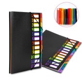 Stock Hot Sale A4 Office Folder Custom Expanding File Color Markers Document For Business Folders (2 pack)