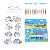 Glass Paint Glue 3D Art Paint Pen For Kids Hot Sell DIY Set Non-toxic Window Glue (2 pack)