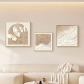 medium size textured beach scene painting on canvas