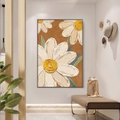 Modern Textured  sunflower painting on canvas Living room laundry bedroom dinning room wall art display painting