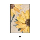Modern Textured  sunflower painting on canvas Living room laundry bedroom dinning room wall art display painting