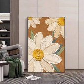 Modern Textured  sunflower painting on canvas Living room laundry bedroom dinning room wall art display painting