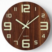 Modern luminous wall clock silent round wall art