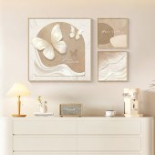 medium size textured beach scene painting on canvas