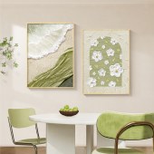 Nordic Modern Textured Tropical Scenery painting on canvas Living room laundry bedroom dinning room wall art display painting