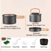 Outdoor Aluminum Cookware Set for Camping, Travel, and Gifts